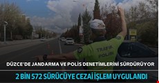 Düzce’de 1 haftada 2 bin 572 sürücüye cezai işlem uygulandı