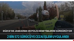 Düzce’de 1 haftada 2 bin 572 sürücüye cezai işlem uygulandı