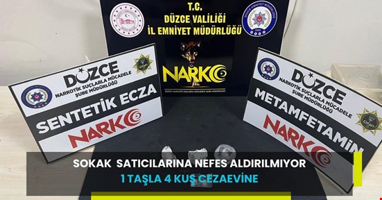 Düzce’de 4 sokak satıcısı tutuklandı