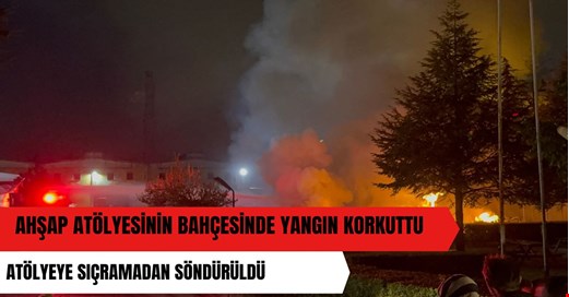 Düzce’de ahşap fabrikasının bahçesinde yangın