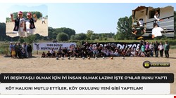 Düzceli Beşiktaşlılar köy okulunu boyayıp spor alanları yaptı