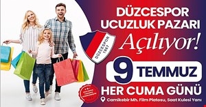 Düzcespor ucuz giyim Pazarı açılıyor