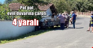 Evin duvarına çarpan pat patta 4 kişi yaralandı