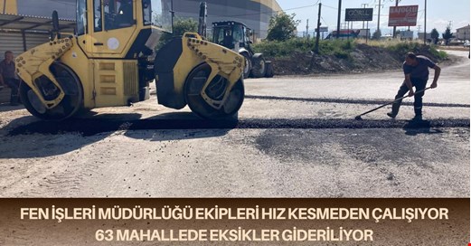 Fen İşleri Müdürlüğü ekipleri günlük işlerini aksatmadan sürdürüyor