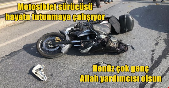 Gölyaka’da meydana gelen kazada motosiklet sürücüsü ağır yaralandı