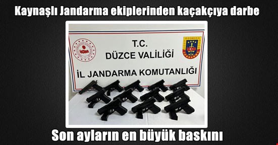 Kaynaşlı jandarmasından silah kaçakçısına darbe