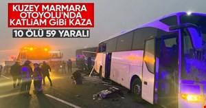 Kuzey Marmara Otoyolu'nda zincirleme kaza meydana geldi
