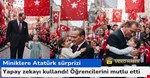 Minik öğrenciler Atatürk ile fotoğraflarını görünce hem şaşırdı hem heyecanlandı