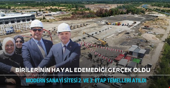 Modern sanayi sitesi 2. ve 3. etap temelleri atıldı