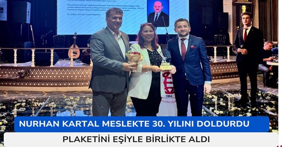 Nurhan Kartal’a 30. yıl plaketi