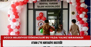 Öğrencilere belediyeden kırtasiye desteği