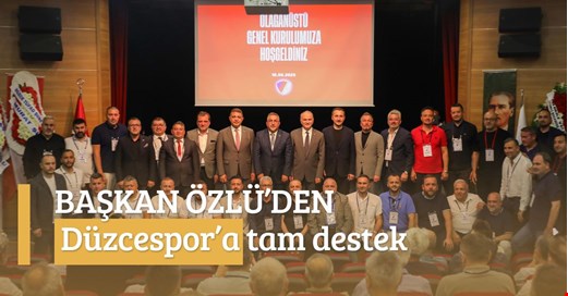 Özlü’den Düzcespor’a tam destek
