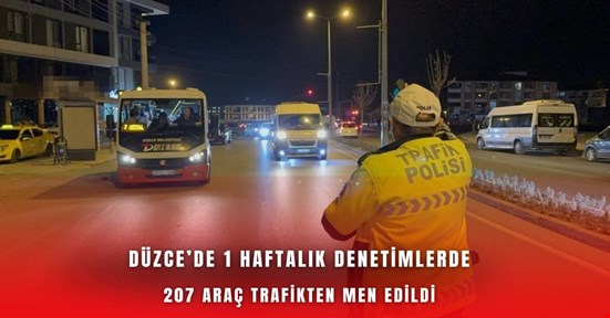 Trafik denetimlerinde 207 araç trafikten men edildi