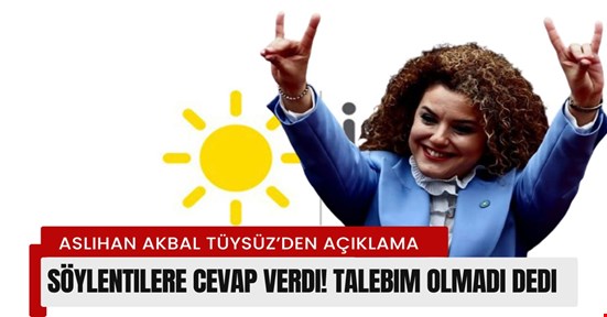 Tüysüz’den Merkez İlçe Başkanlığı açıklaması