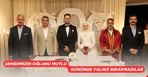 Vali Aslan, şehidimizin oğlunu mutlu gününde yalnız bırakmadı