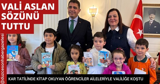 Vali Aslan sözünü tuttu! Kitap okuyan öğrenciler valiliğe koştu