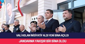 Vali Aslan’ın inisiyatif almasıyla tamamlanan Cumayeri İlçe Jandarma Komutanlığı binası açıldı