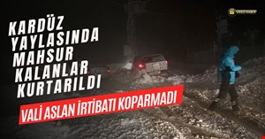 Yaylada mahsur kalan 13 kişi sağ salim kurtarıldı