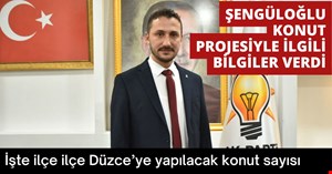 Yüzyılın konut projesinde Düzce’ye yapılacak konut sayısı belli oldu