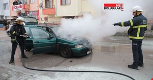 Alevlere itfaiye yetişti