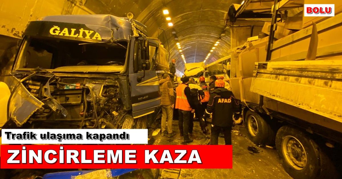 Bolu Dağı tünelinde zincirleme kaza