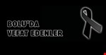 Bolu'da vefat edenler