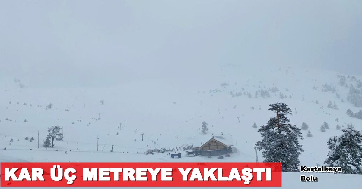 Kartalkaya'da kar 280 santimetreye ulaştı