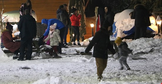 Vatandaşlar karın keyfini çıkardı