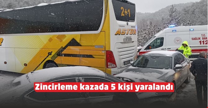 Anadolu Otoyolu'nda 6 araç birbirine girdi