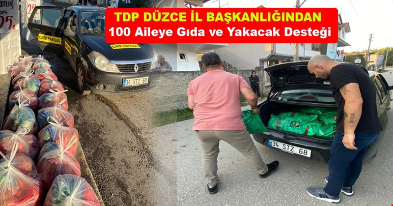 100 Aileye Gıda ve Yakacak Desteği