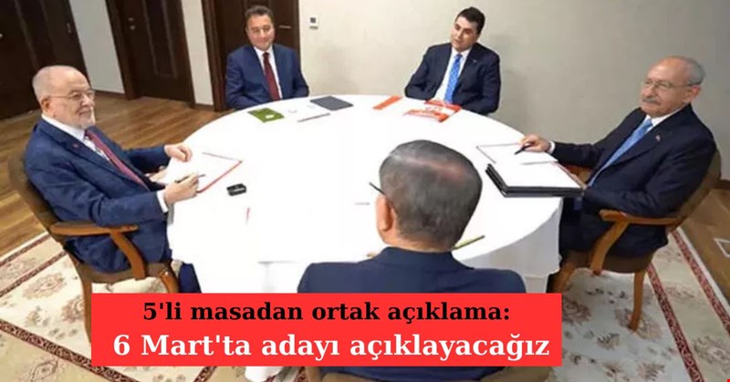6 Mart'ta adayı açıklayacağız