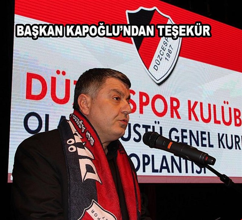 BAŞKAN'DAN TEŞEKKÜR