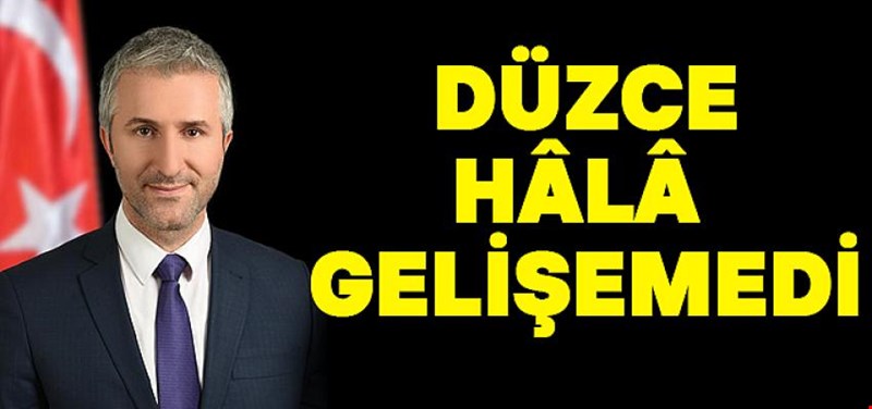 DÜZCE HALA GELİŞEMEDİ