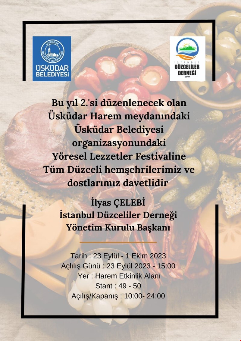 İSTANBUL DÜZCELİLER DERNEĞİNDEN DAVET VAR