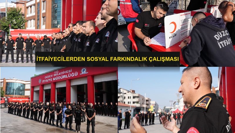 İTFAİYECİLERDEN SOSYAL FARKINDALIK ÇALIŞMASI