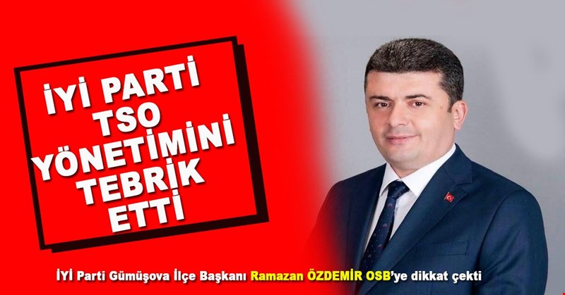 İYİ PARTİ TSO YÖNETİMİNİ TEBRİK ETTİ