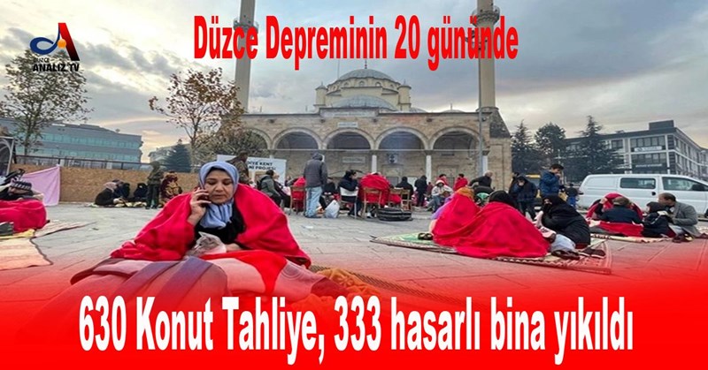 630 Konut Tahliye Edildi, 333 hasarlı bina yıkıldı
