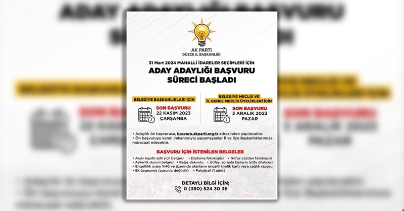 AK PARTİ'DE SON TARİH BELLİ OLDU