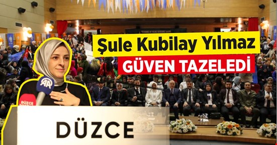 Ak Parti Düzce Teşkilatı Kadın kolları Başkanlığına ikinci kez Şule Kubilay Yılmaz seçilerek güven tazeledi.