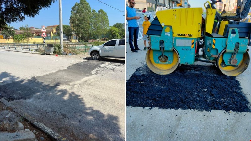 AKÇAKOCA'DA YOLLAR YENİLENİYOR