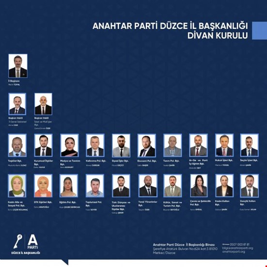 ANAHTAR PARTİ DÜZCE’DE YENİ DİVAN KURULUNU AÇIKLADI!
