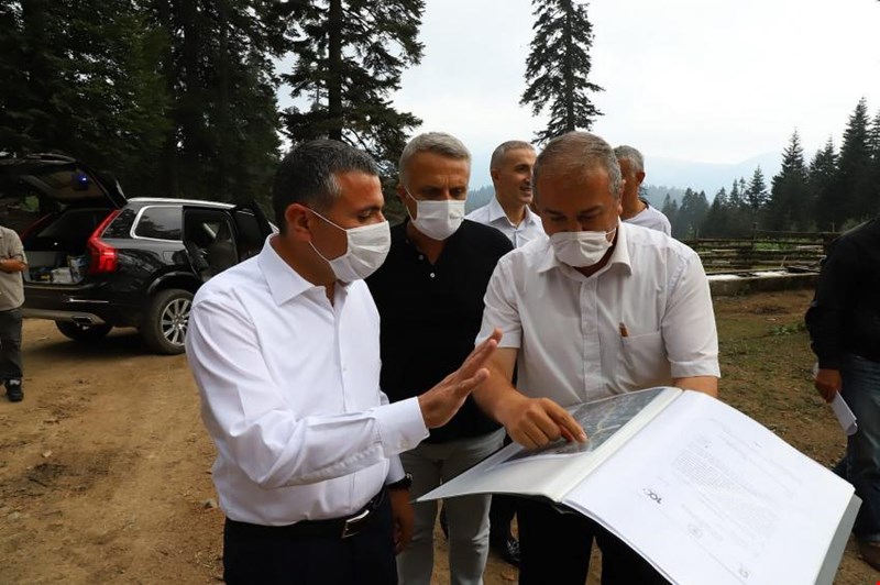 VALİ SAMANDERE YOLUNU İNCELEDİ