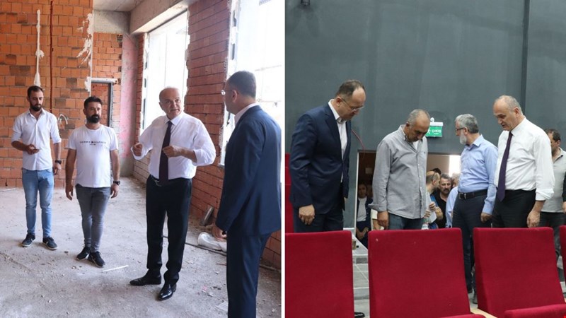 BAŞKAN ÖZLÜ EĞİTİM YATIRIMLARINI YAKINDAN TAKİP EDİYOR