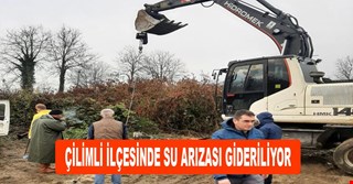 ÇİLİMLİ'DE SU ARIZASI GİDERİLİYOR