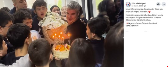 DÜZCE BELEDİYESİ ‘İSMAİL ÖĞRETMENE SÜRPRİZ’ VİDEOSU İLE REKOR KIRDI