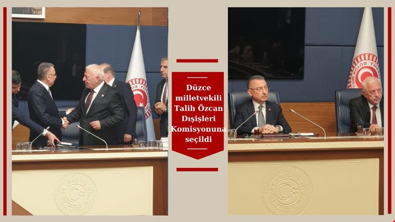 Düzce milletvekili Talih Özcan Dışişleri Komisyonuna seçildi