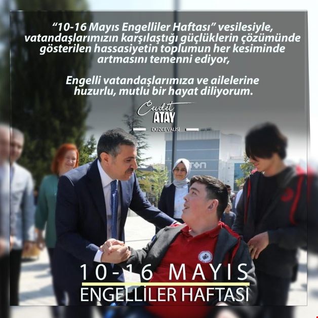 DÜZCE VALİSİ ENGELLİLERLE İÇ İÇE