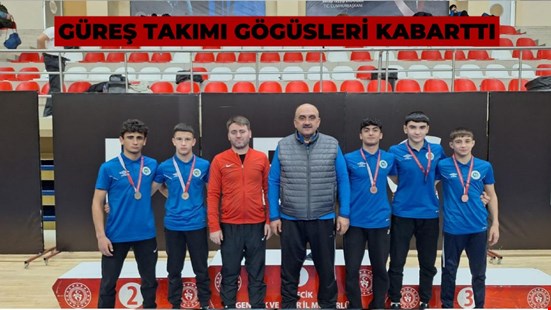 GÜREŞ TAKIMI GÖGÜSLERİ KABARTTI