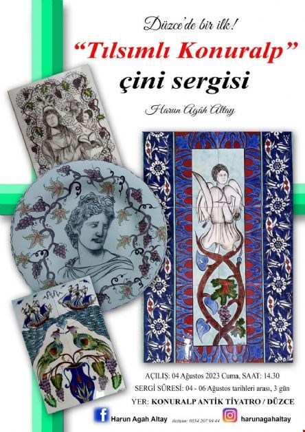 KONURALP ANTİK TİYATRO'DA BİR İLK: TILSIMLI KONURALP ÇİNİ SERGİSİ BAŞLIYOR!
