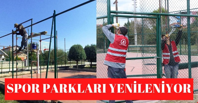 PARKLARIN TADİLATI DEVAM EDİYOR.
